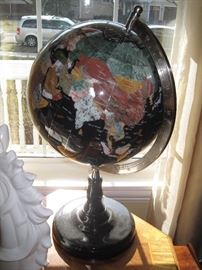 Globe, Semi Precious stone inlad
