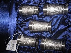 Pewter Whiskey cups 