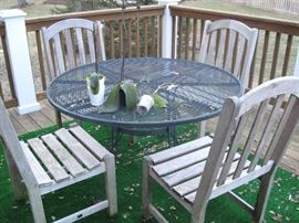 Arthur Lauer, 4 teak chairs ( Cushions not pictured) 