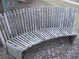 Large Bench w/ wood and metal
