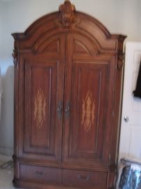 Master Bed room Set, Armoire w/ Shelving and hanging bar