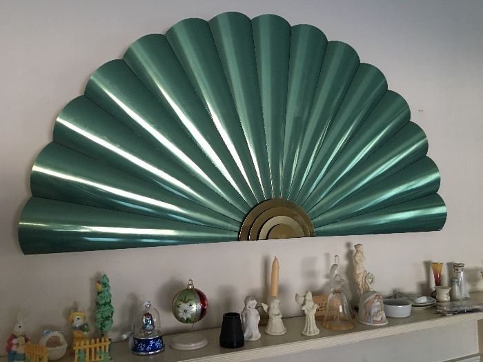 Brass Decorative Fan (protective plastic cover still intact)