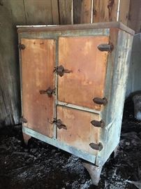 Old metal ice box