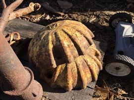 Vintage Cast Iron 'Silent Cop' aka traffic button dome  Street Markers
