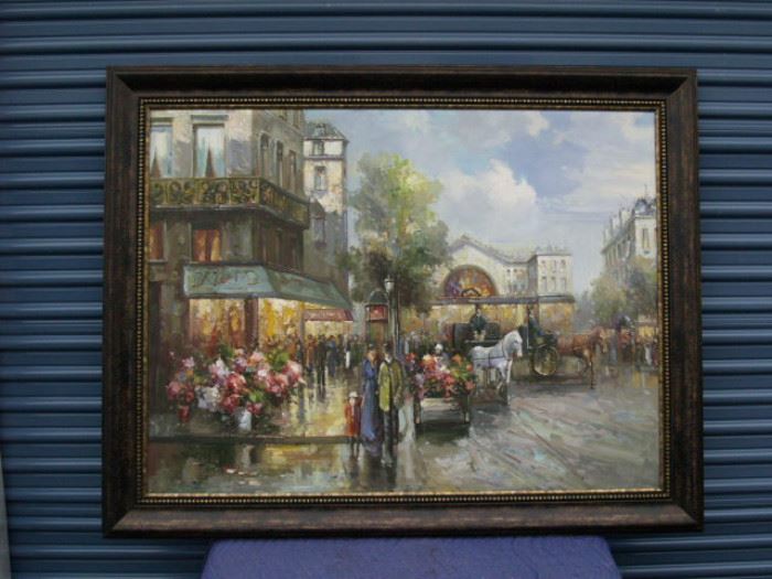 French Impressionist oil on canvas: (45x56)