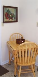 Cute breakfast room table with pair of chairs - priced as a group