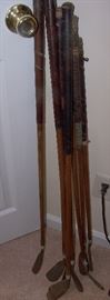 Vintage gold clubs - wooden shafts