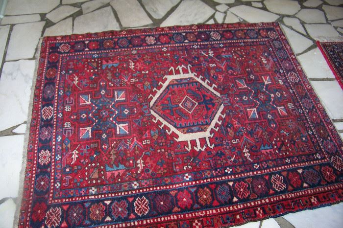Another handmade oriental rug - size is 3' 7" by 4' 6"