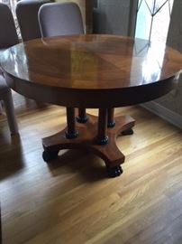 Round claw foot table