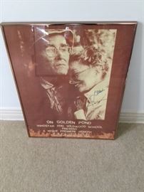 On Golden Pond signed poster. This poster is from a movie premier benefit in Aspen. Signed by Jimmy Buffet and John Denver.
