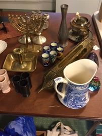 Brass and copper, menorah, decor, collectibles