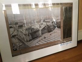 Christo framed posters of art installations