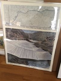 Christo framed poster of art installation