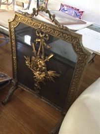 17th Century brass fire place screen