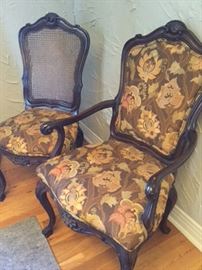 Hand carved Karges brand dining chairs