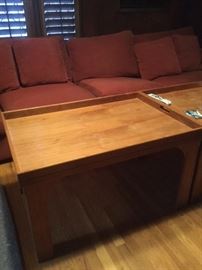 Room and board sofa, and coffee tables