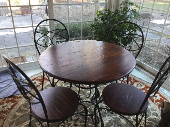 Bistro table with 4 chairs
