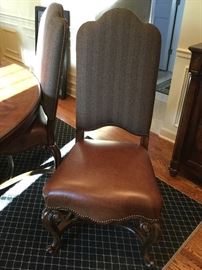 Close up of dining room chair