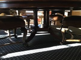 Legs of the dining room table