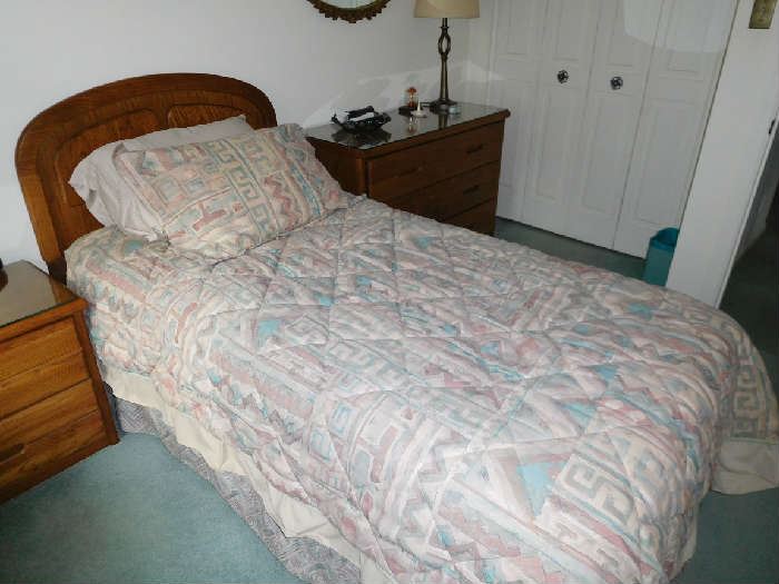 twin   bed     and  spread  only