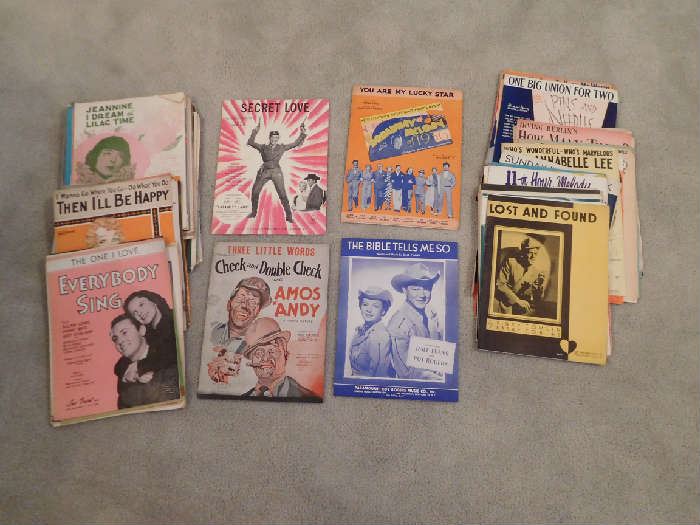 sheet  music  and  playbooks-1909  -1950