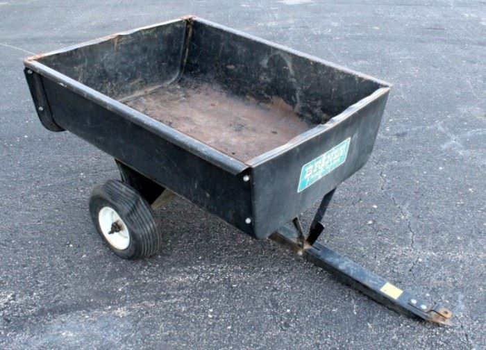 Brinly Tow-Behind Lawn & Garden Utility Wagon / Dump Cart, 35" x 42", Flat Tires