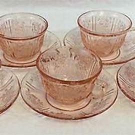 PINK MAYFAIR OPEN ROSE DEPRESSION GLASS