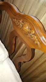 Detail of bed headboard - part of 5 piece French Provincial Bed Room Set