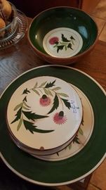Stangel "Thistle" Pattern - Large Chop Plate, Large Bowl, Luncheon Plates - Some "As Is"