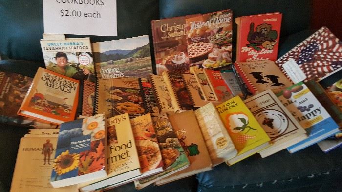 Many Cook Books - Lots of Local Ones!