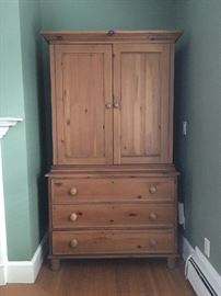 English Country Pine Armoire 