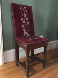 Antique Chair with Embroidery 