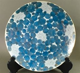 Large Cloisonné Japanese Platter Charger