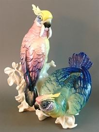 Karl Ens Porcelain Cockatoo's