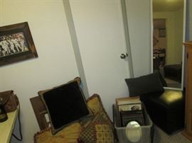 Full length mirror. Pillows & frames