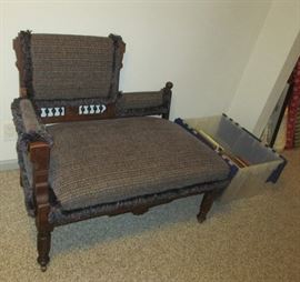 Unique antique settee