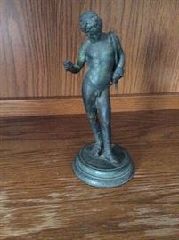 Antique bronze nude after Michelangelo 
