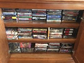 Hundreds of DVDs