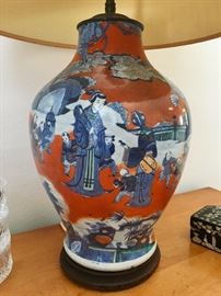 Antique Porcelain Vase Converted to Lamp