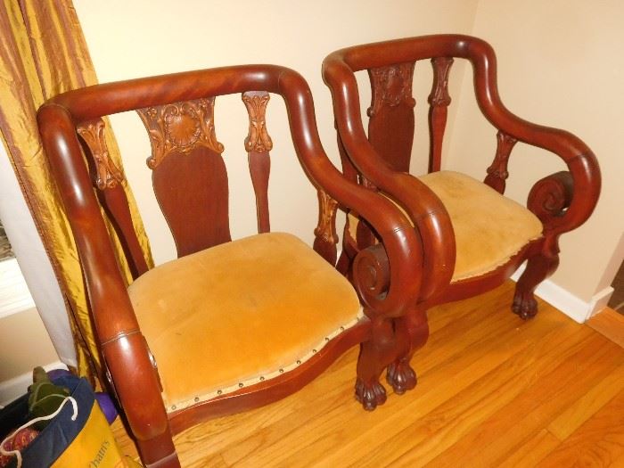 Pair of Empire chairs
