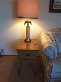 2 End Tables opens at the top, 22X15X21 - with Congress Consititutional 32" High Lamp - 2 of these.