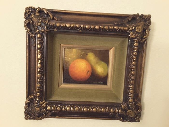 Set of 4 Fruit Vintage Pictures beautifully framed, this is one Picture. There are another 3 Pictures.
