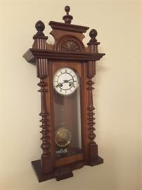 Wood carved Mantel Clock.
