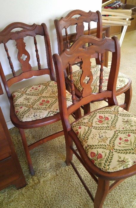 3 antique dining chairs