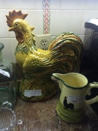 Roosters waiting for a new kitchen