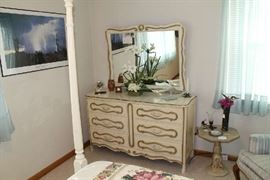 Matching dresser and mirror