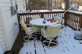Patio table and four chairs