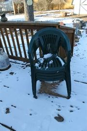 Plastic stackable chairs