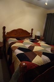 Queen bed, mattress and box springs