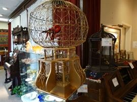 Two Large Antique Bird Cages